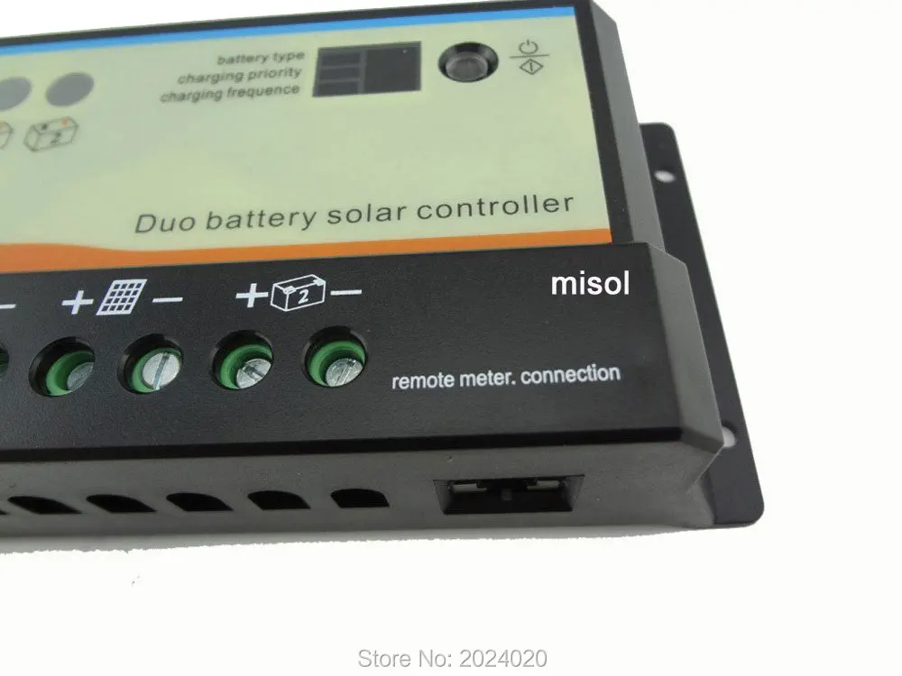 10А двухбатарейный солнечный регулятор контроллер солнечного заряда 12/24 в для