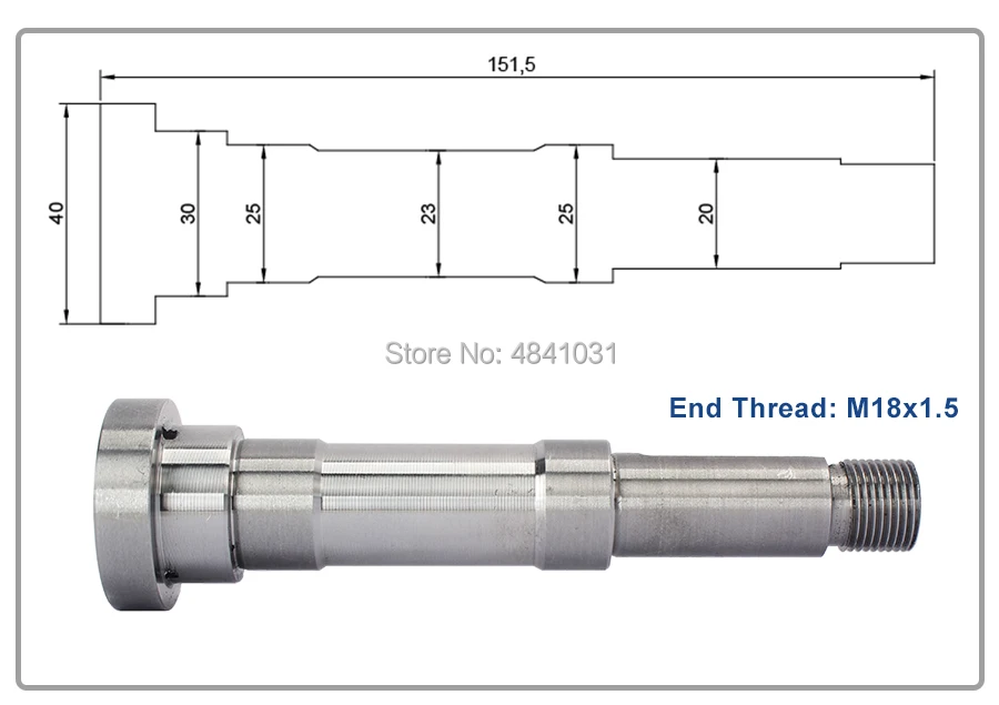 Шпиндель SIEG C1-041 MT2# токарный шпиндель