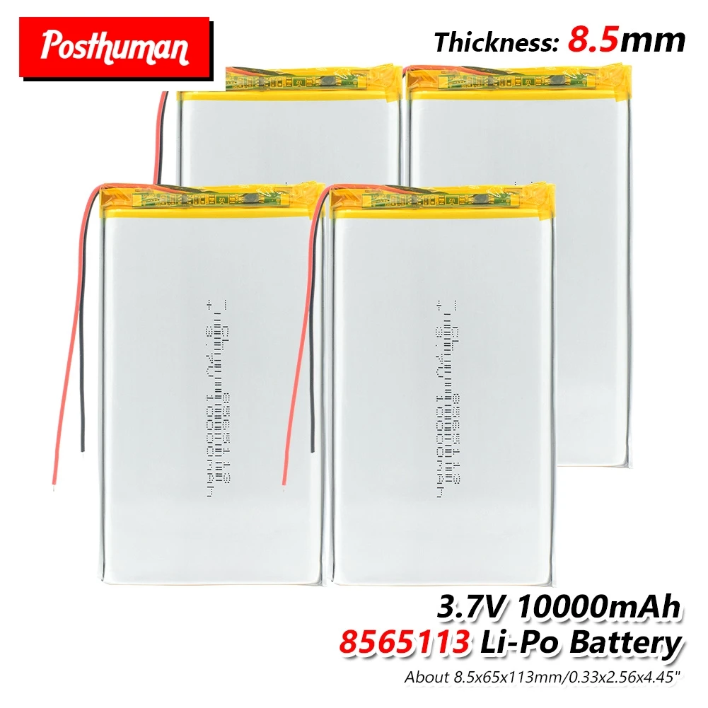 Postuman 3,7 V 10000mAh Lipo аккумулятор 8565113 с PCM для планшета DVD gps медицинское устройство PDA Bluetooth динамик, цифровая камера