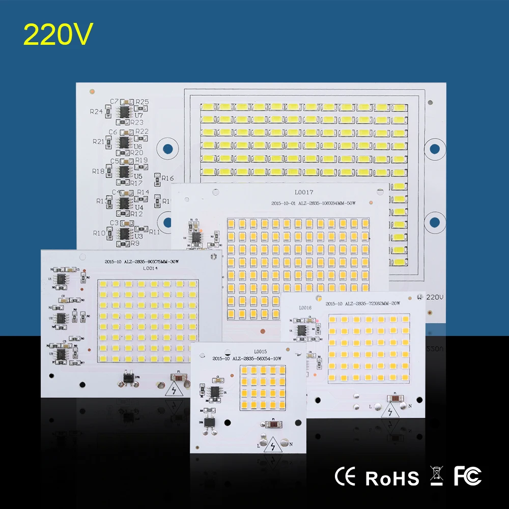 Светодиодные лампы COB чип лампа Smart IC 220 в 90 Вт 50 30 20 10 для наружного прожектора