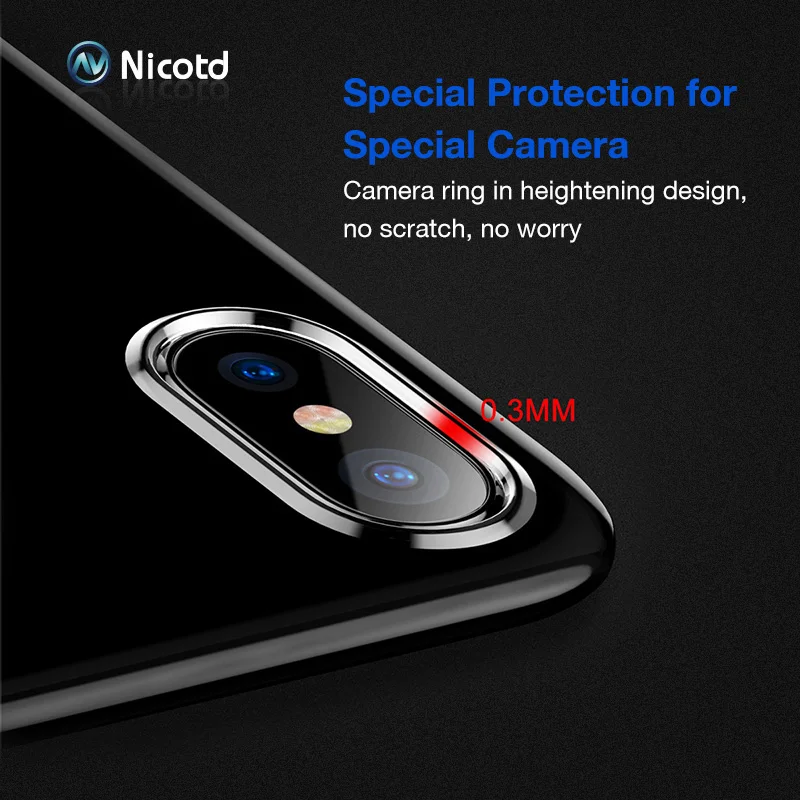 Nicotd прозрачный силиконовый мягкий ТПУ чехол для XS X 7 Plus 8 MAX XR Прозрачный телефона
