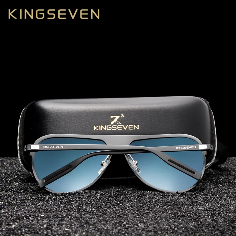 KINGSEVEN, фирменный дизайн, поляризационные мужские очки, алюминиевые роскошные солнцезащитные очки для мужчин, очки для вождения, защита от уф400 лучей
