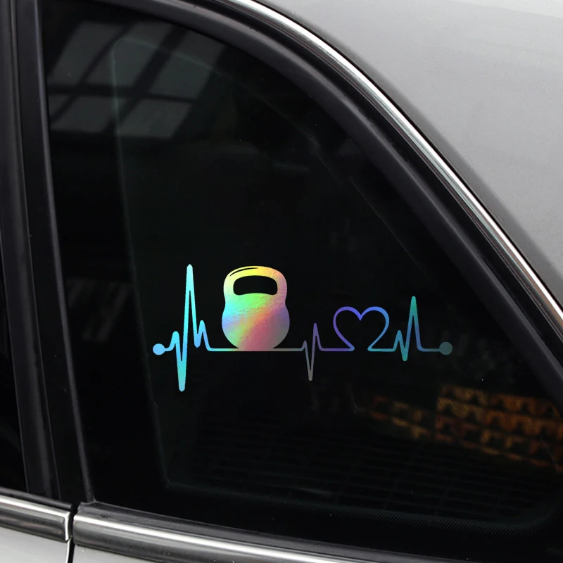 Anycuros Kettlebell Lock Lifeline Heartbeat аппликация наклейка для автомобиля Виниловая на машину