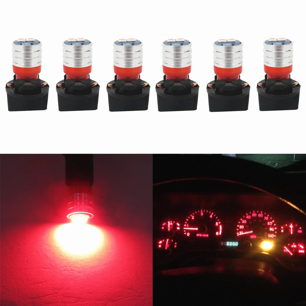 Красный WLJH T10 Led Подсветка салона автомобиля датчик приборной панели автомобиля тире светильник приборной панели, Панель W5W 194 лампы поворотный разъем PC195 PC194 PC168 - Испускаемый цвет: Красный