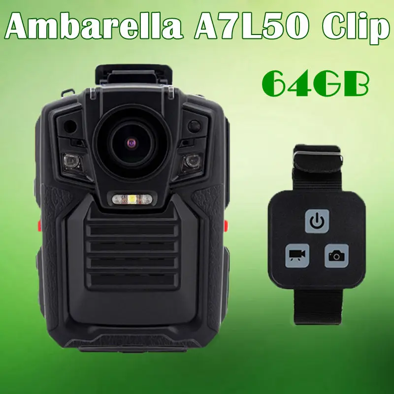 Полицейская камера Boblov HD66-02 64 ГБ с дистанционным управлением Ambarella A7 ночного