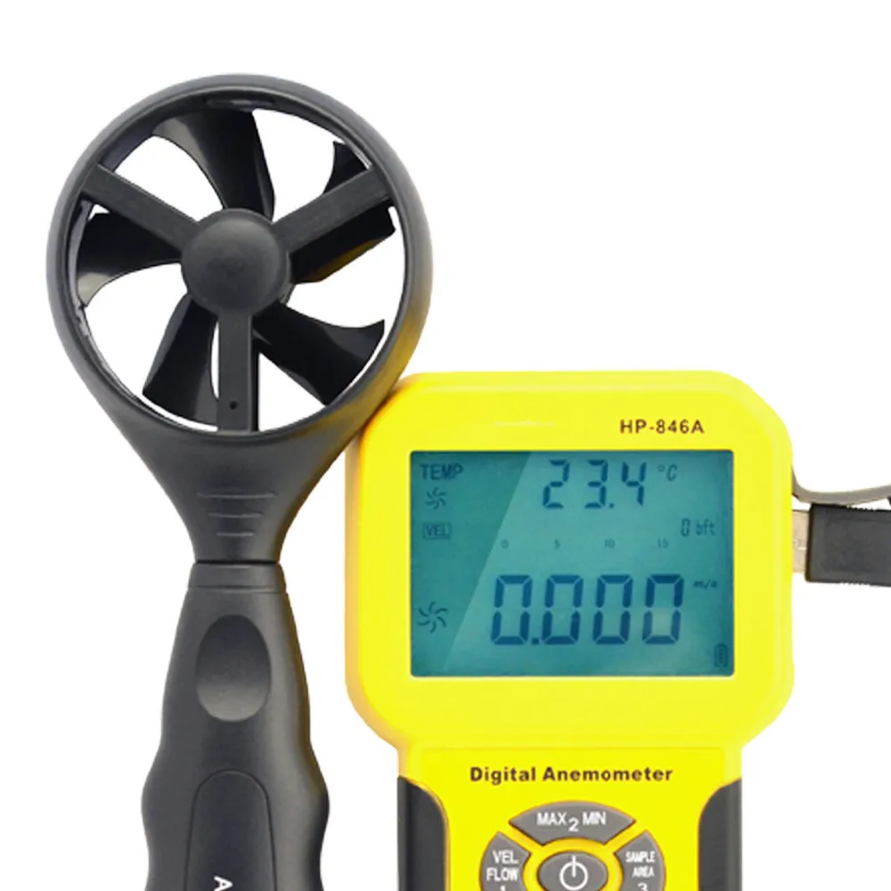 New Original Digital Handheld Portable Wind Speed Air Volume High Precision Sensitivity Meter HP-846A Data Logger Anemometer | Инструменты