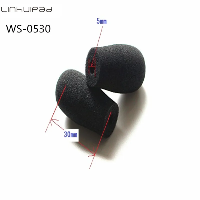 

Linhuipad WS-0530 пенный (мягкий) Микрофон ветрового стекла, микрофон Губка крышка 5 мм внутренний диаметр и 30 мм внутренняя длина 10 шт./лот