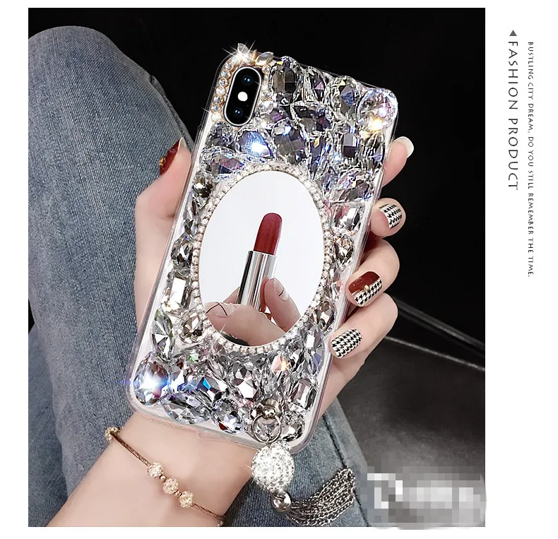 Роскошный Полный Блестящий зеркальный чехол Marchcover со стразами для iPhone XS MAX XR X 8 7 6S