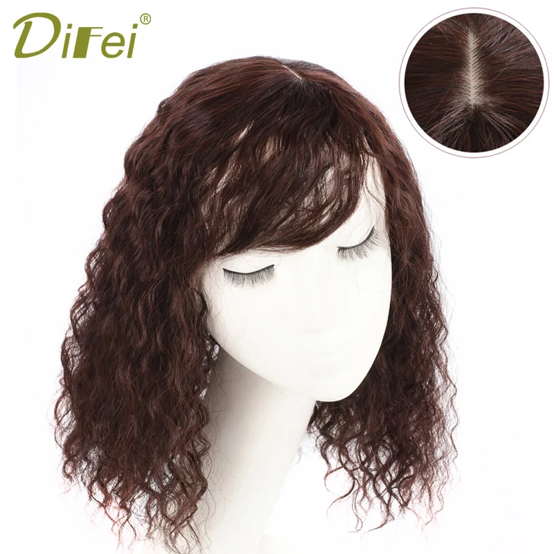 

Женские синтетические заколки DIFEI для парика, шпильки натурального цвета с кукурузным наполнителем, короткая челка Шпильки 25/35 см