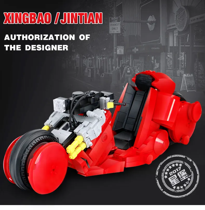 XingBao 03001 1143Pcs Creative MOC City Series The Citizen Akira Moto Set Children Building Blocks Bricks Boy Toys Model Gifts | Игрушки и