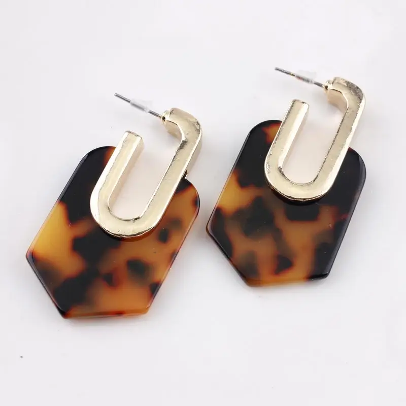 

Hot New Modernist Statement Earrings Fashion Trendy Acetate Lucite Acrylic Geometry Dangle Drop Earrings for Women
