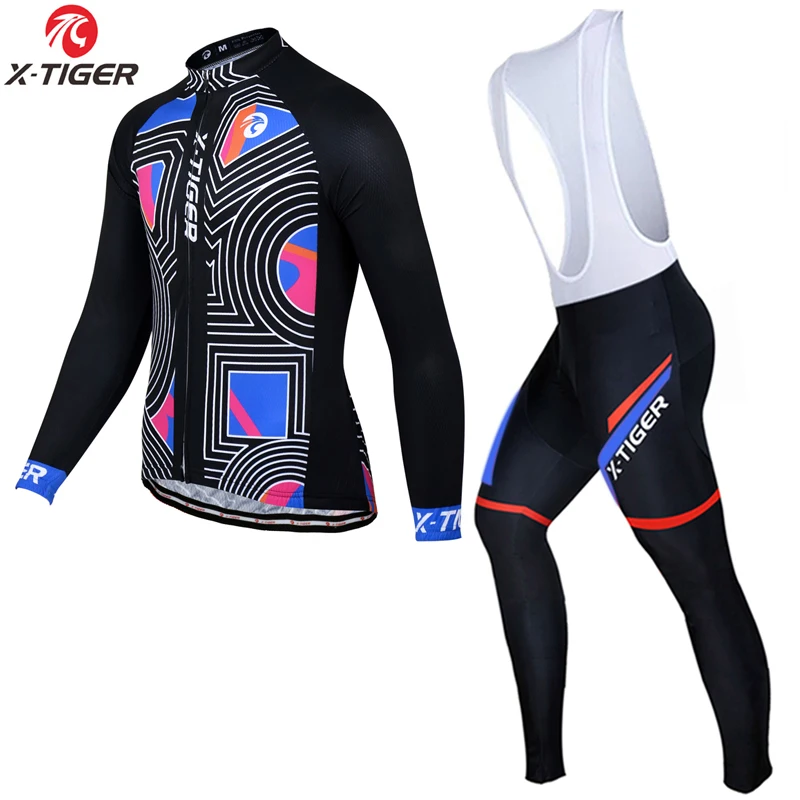 

X-Tiger Pro Winter Cycling Set Cycling Set Thermal Fleece Bicycle Wear Bike Clothing Maillot Ciclismo Invierno Mens Bike Wear