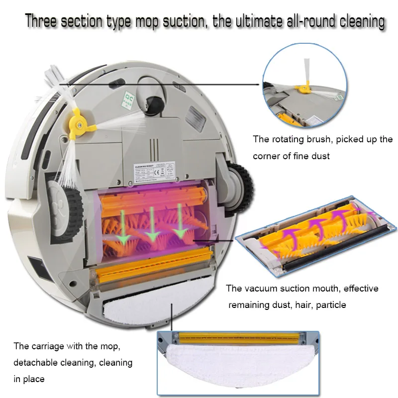 2017 Интеллектуальный A325 Пылесосы для автомобиля дома с УФ-лампы 2-пути виртуальный