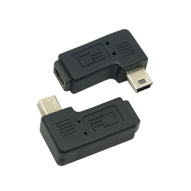 

CYSM Mini USB 2.0 5pin Male to Female M F Extension Adapter 90 Degree Left Angled