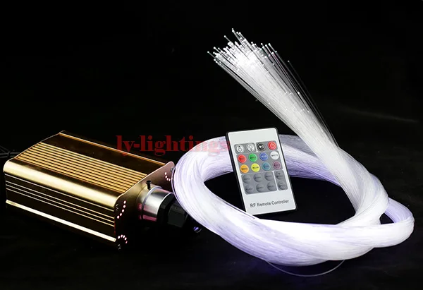 

DIY optic fiber light kit 25W led light box +150pcsx1mmx5m optical fibres RGB color change IR control star ceiling light pack
