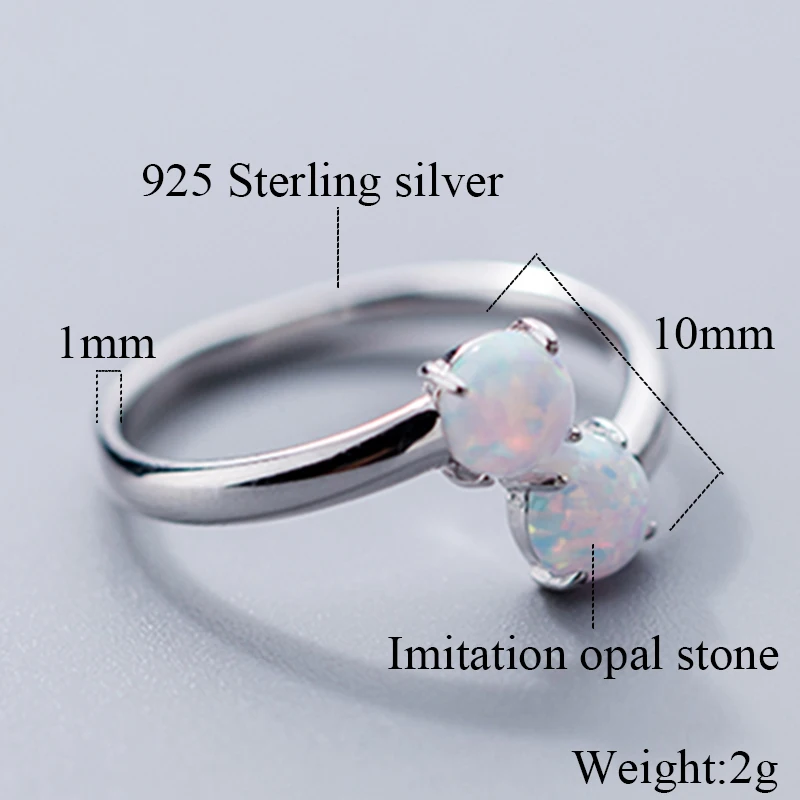 Женские кольца с голубым цветным круглым кристаллом и опалом обручальные из