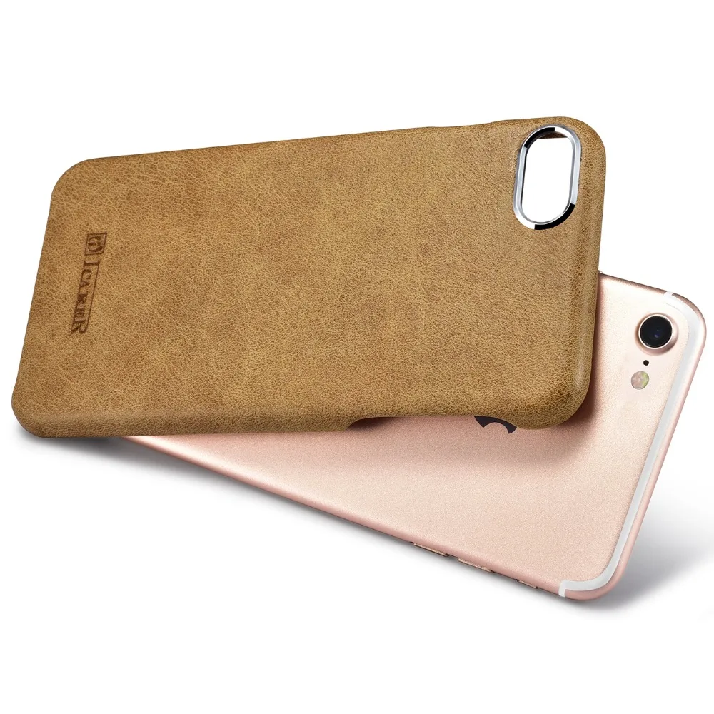 Новинка для iPhone8 7 &amp 8Plus ICARER брендовый Модный чехол-накладка из натуральной кожи