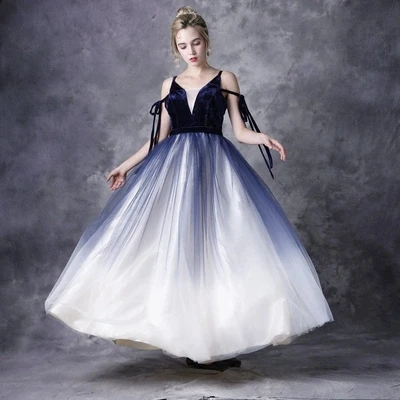 100% реальный темно-синий/красный бархат и вуаль длинное платье для двора