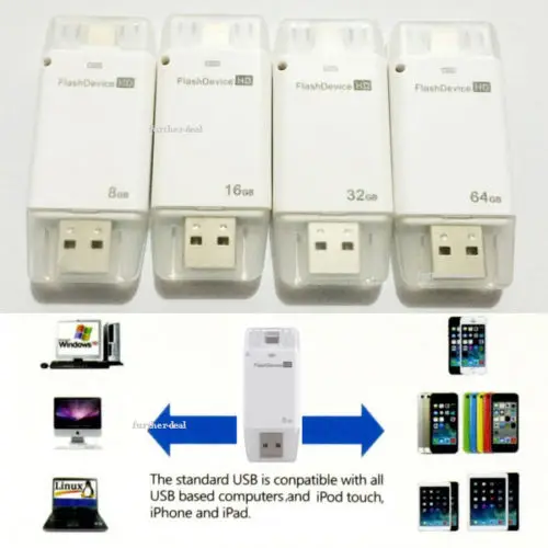 OTG USB флэш накопитель для iPhone X/8/7/7 Plus/6/6 s/5/SE ipad пластиковый Флешка HD карта памяти 8G