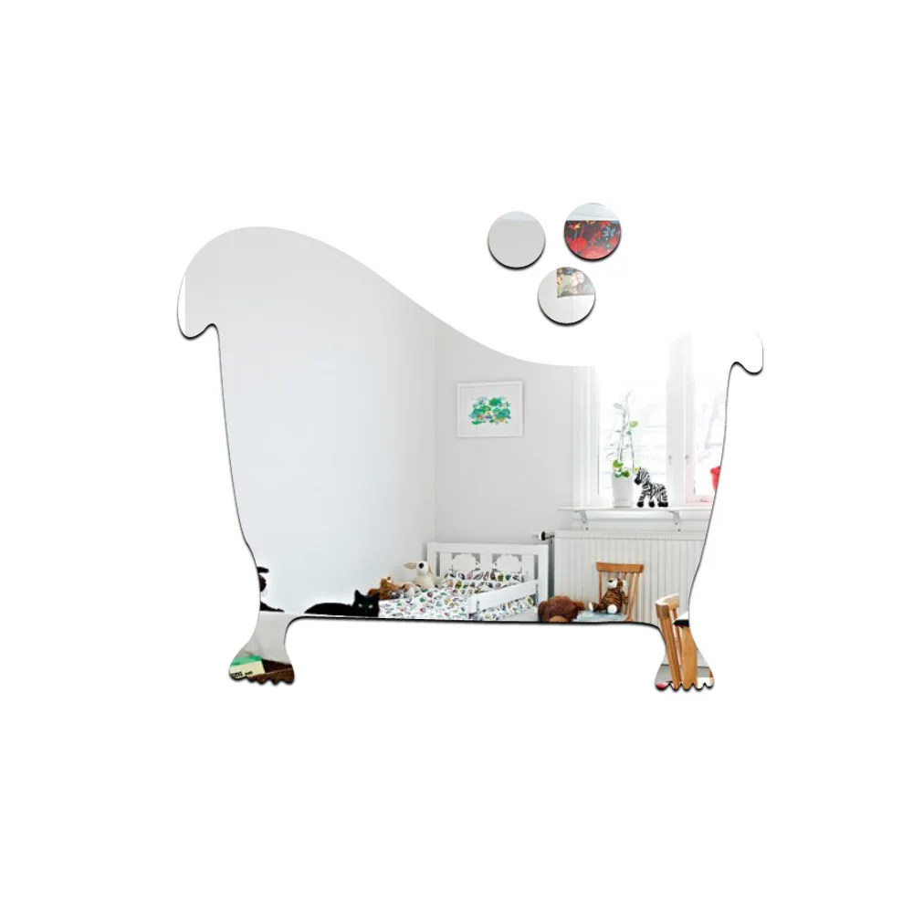 3D зеркальная поверхность наклейка с именем забавная Настенная Наклейка для