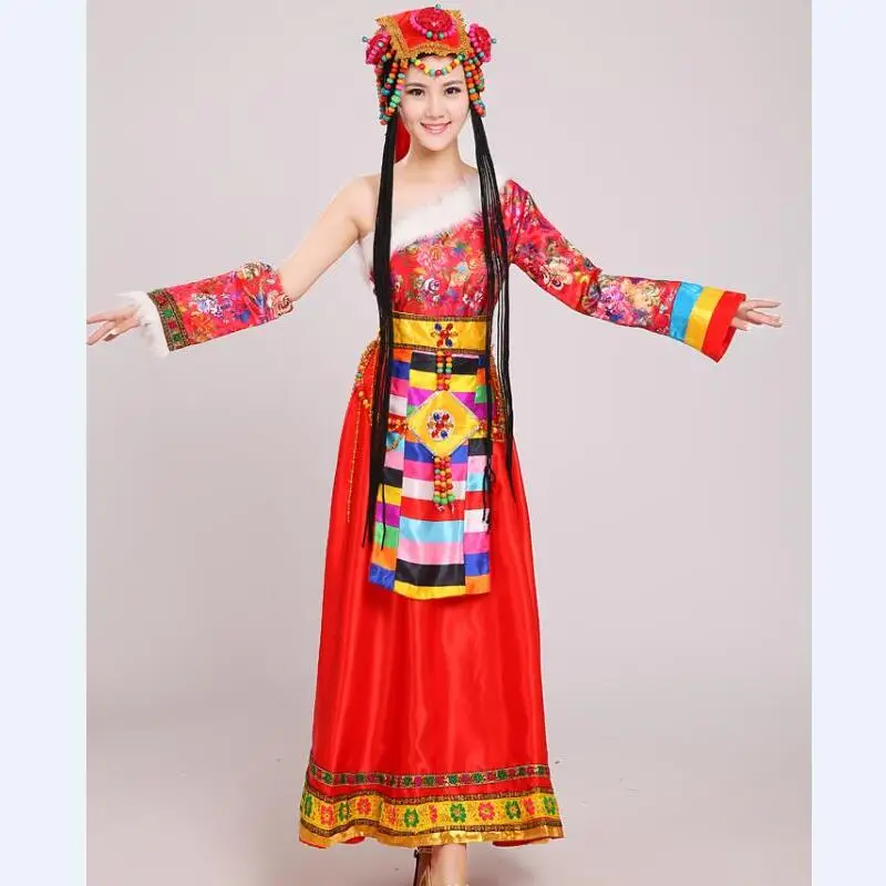 Chinese traditional national dress Mongolian Dance performance Clothing female costume dance costumes | Тематическая одежда и