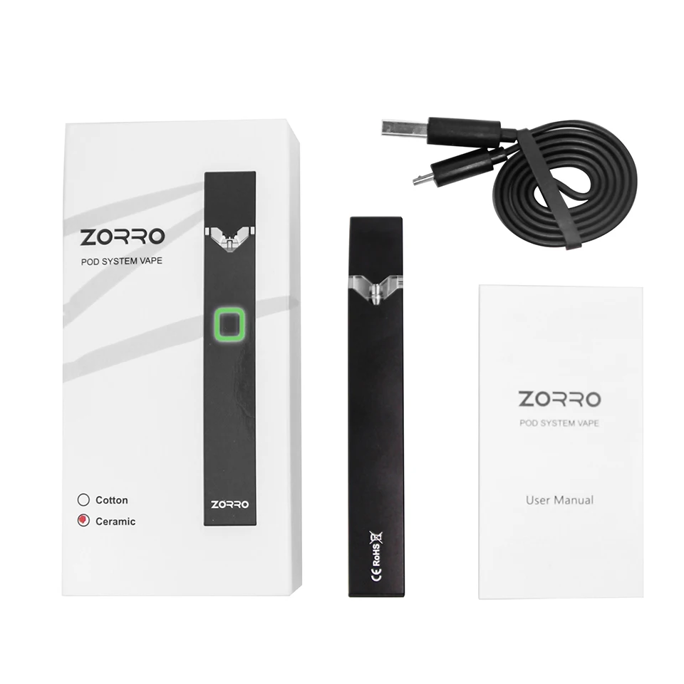 5 шт. оптовая продажа набор OVNS W02 ZORRO Pod вейп с аккумулятором 250 мА/ч ручка для вейпа
