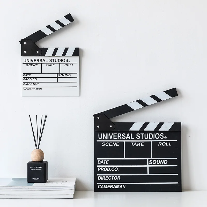Nordic decorative ornaments black and white Clapboard film clapper director playing board photo studio shooting props bedroom | Дом и сад