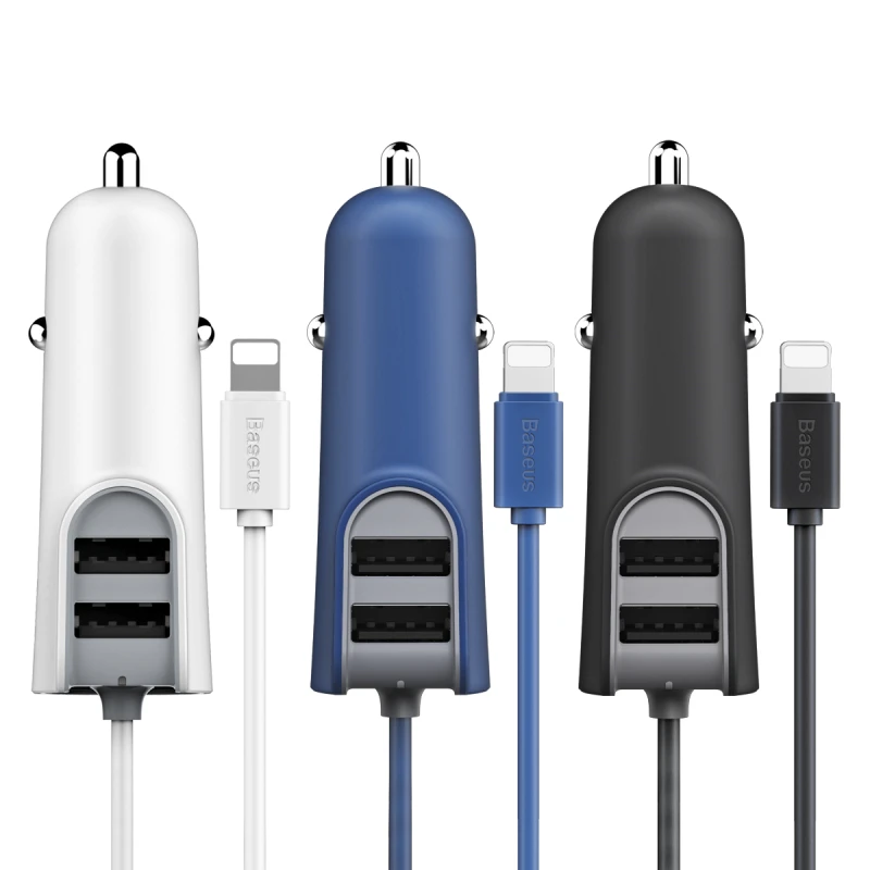 Автомобильное зарядное устройство Baseus с usb для iPhone iPad iPod автомобильное зарядное устройство адаптер Android мобильный телефон автомобильное зарядное устройство кабель быстрое зарядное устройство