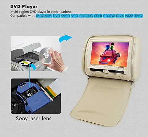 Пара наушников в комплекте! 9 дюймов Широкоформатный Автомобильный подголовник