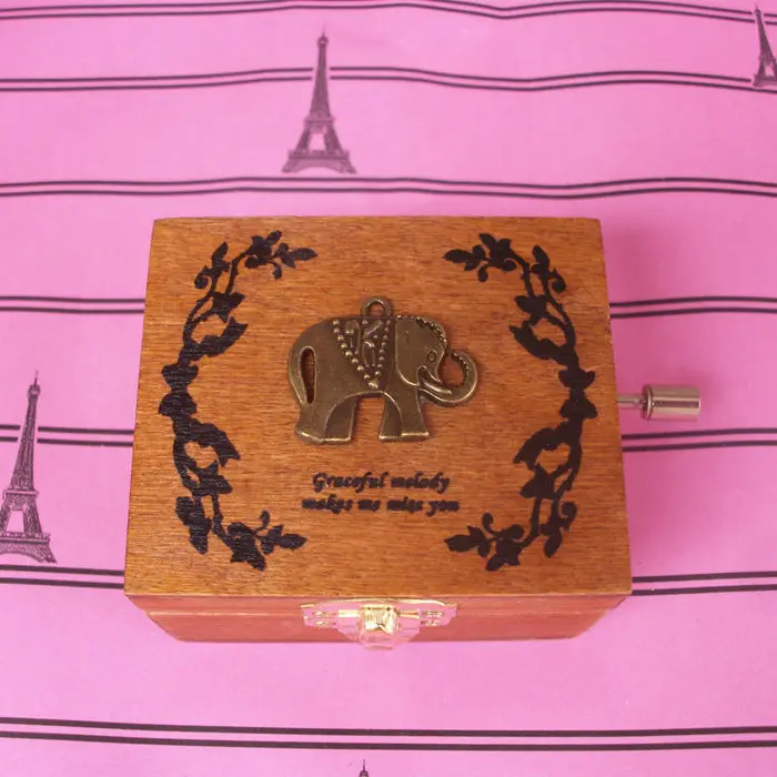 Hand-Cranked Creative Antique Carved Wooden Music Box Toy Figures Favors Party Supplies For Children | Игрушки и хобби