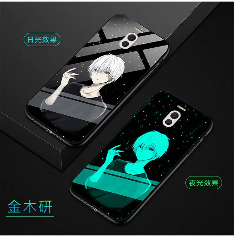 E Чехол для телефона для Meizu M6 Note чехол 5," светящаяся задняя крышка из закаленного стекла для Meizu M6 Note чехол Силиконовый противоударный чехол для телефона - Цвет: E