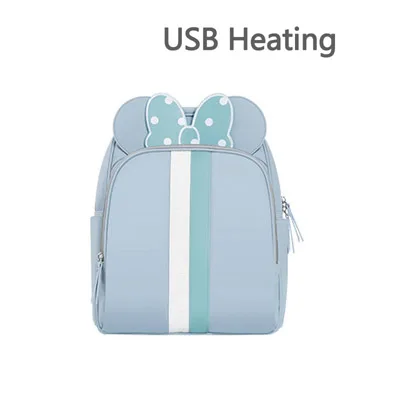 Синий Disney Многофункциональный кормление из бутылочки изоляции мешок с USB мать Сумки для подгузников Baby Care Пеленальный сумка - Цвет: Синий