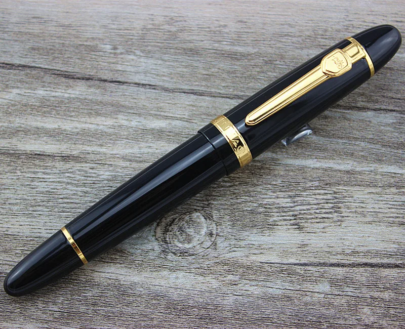 Jinhao 159 роликовая шариковая ручка черный лак Золотая отделка большой тяжелый
