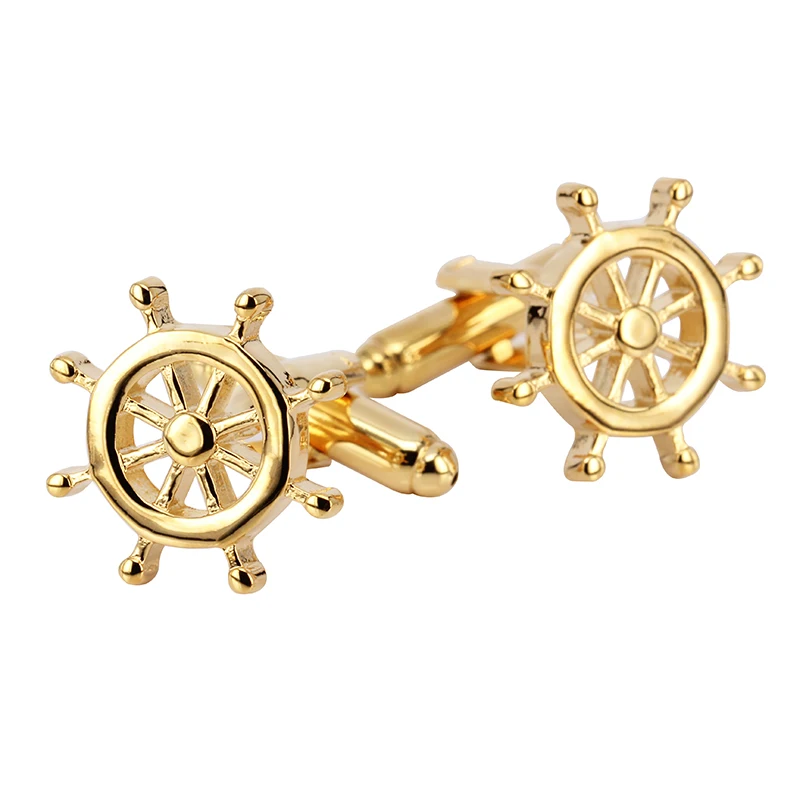 Memolissa Hot Sale Brand Gold Plating Half-cylinder Cufflinks Men's Shirt Cuff Button Drawing Process link gemelos Presents | Украшения