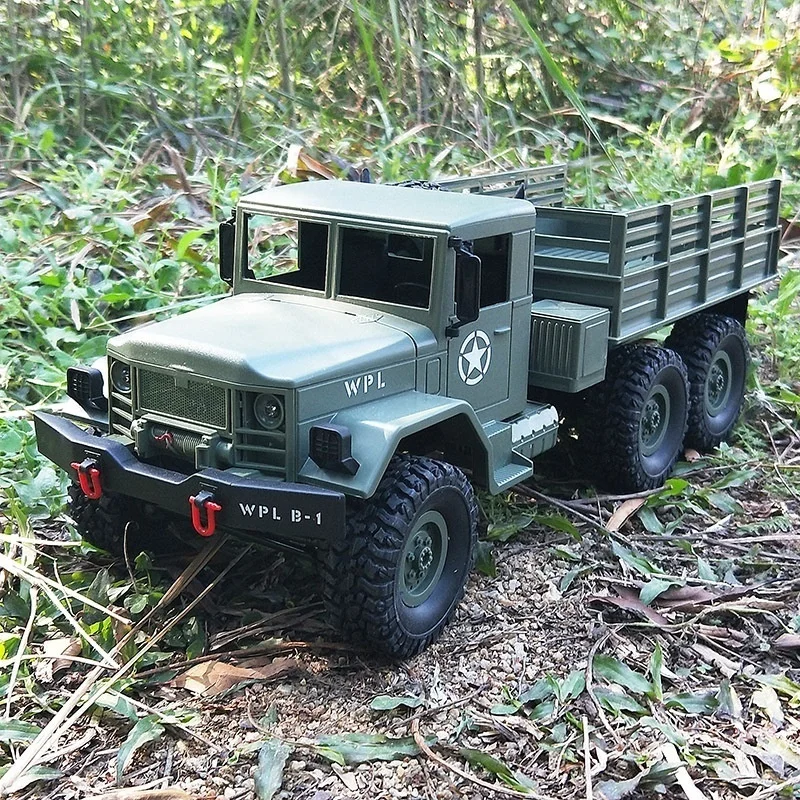 Автомобиль с дистанционным управлением военный грузовик WPL DIY/готовый к