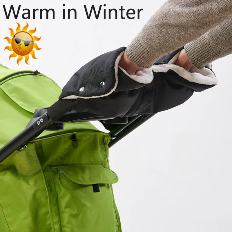 Теплая прогулочная коляска handmuff Детская Коляска теплые меховые флисовые