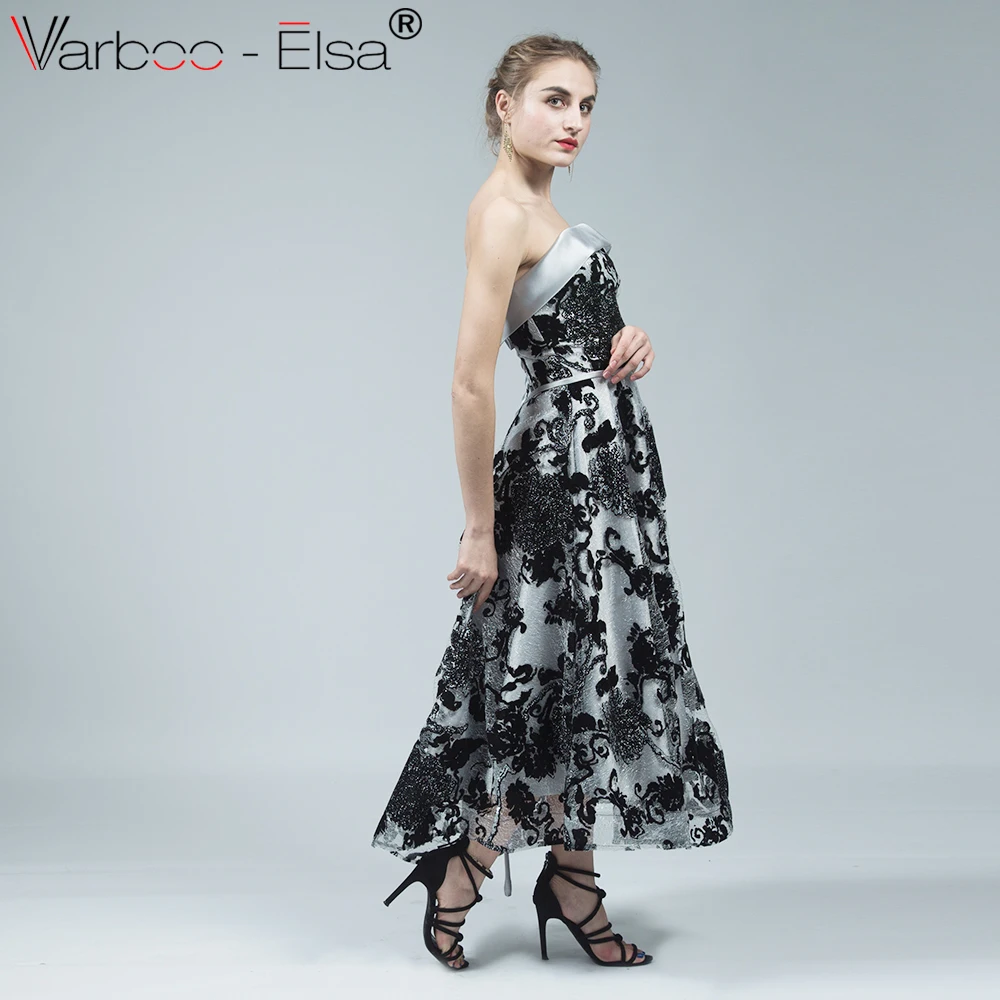 VARBOO_ELSA vestido de festa longo сексуальное вечернее платье с вырезом лодочкой и открытой