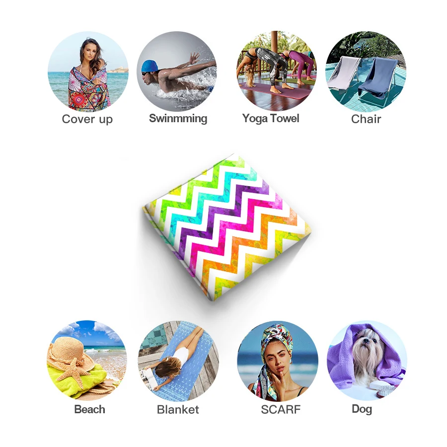 GNORRIS негабаритный песок Бесплатная микрофибра Радужная линия прямоугольное