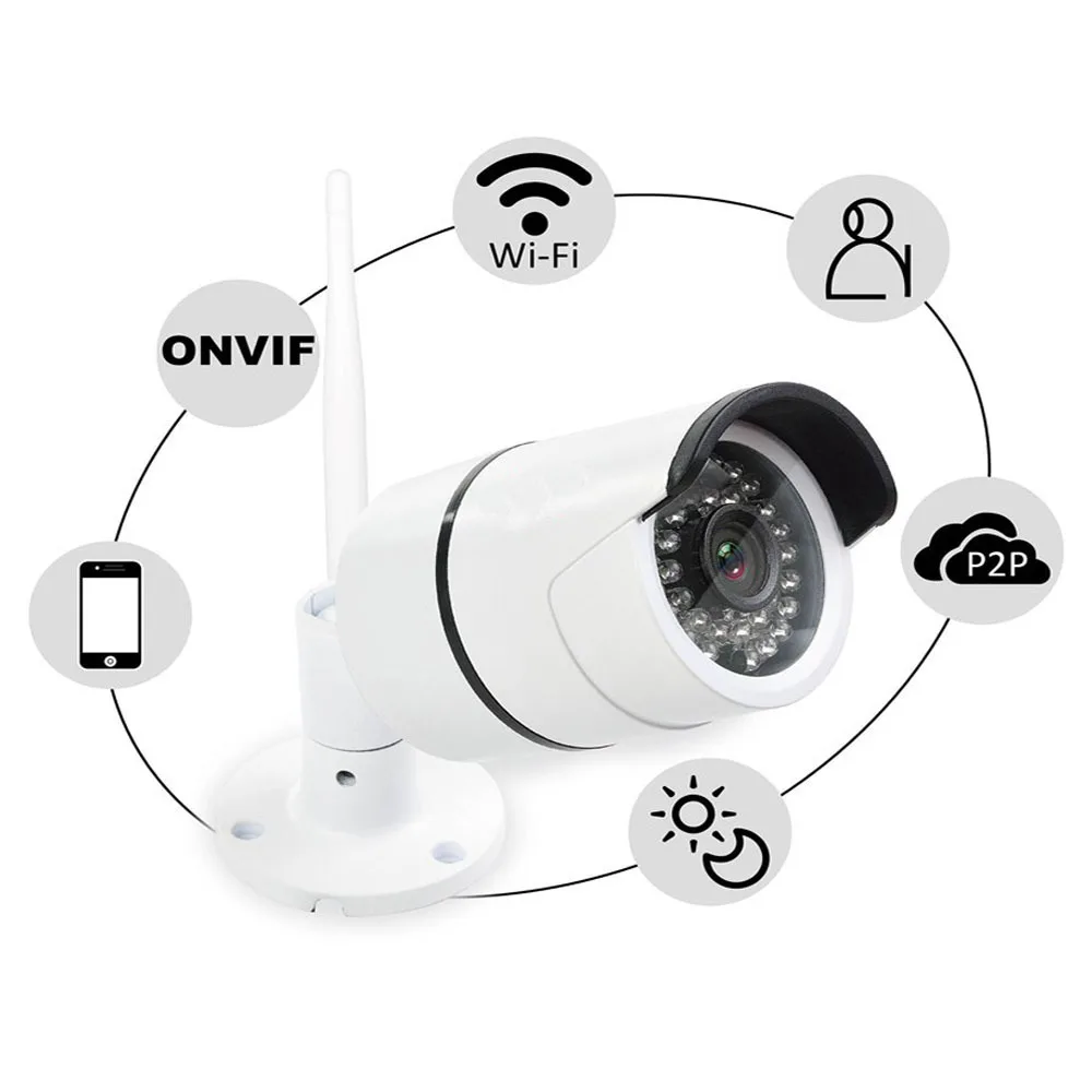 YobangSecurity наружная WiFi домашняя камера безопасности Всепогодная 720p CCTV ночное