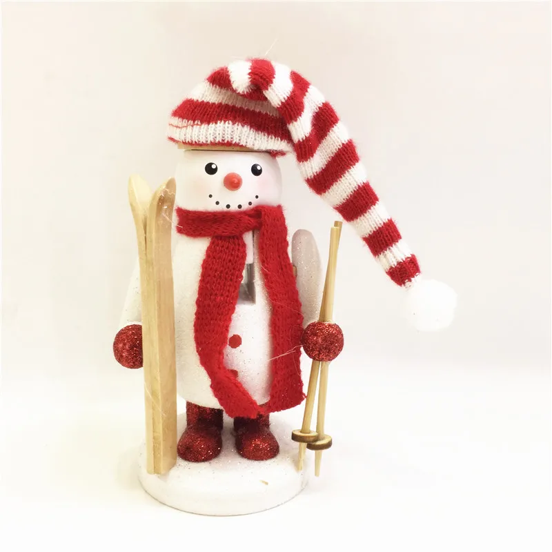 Новый 15 см высокий Рождественский праздничный гайковерт Снеговик Катание на