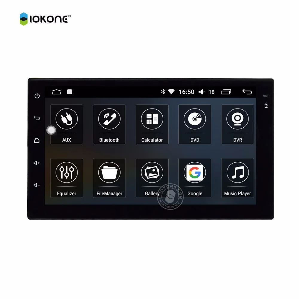IOKONE автомобильный android 8 0 dvd плеер 2 din стерео gps core Мультимедиа Радио 7 дюймов экран