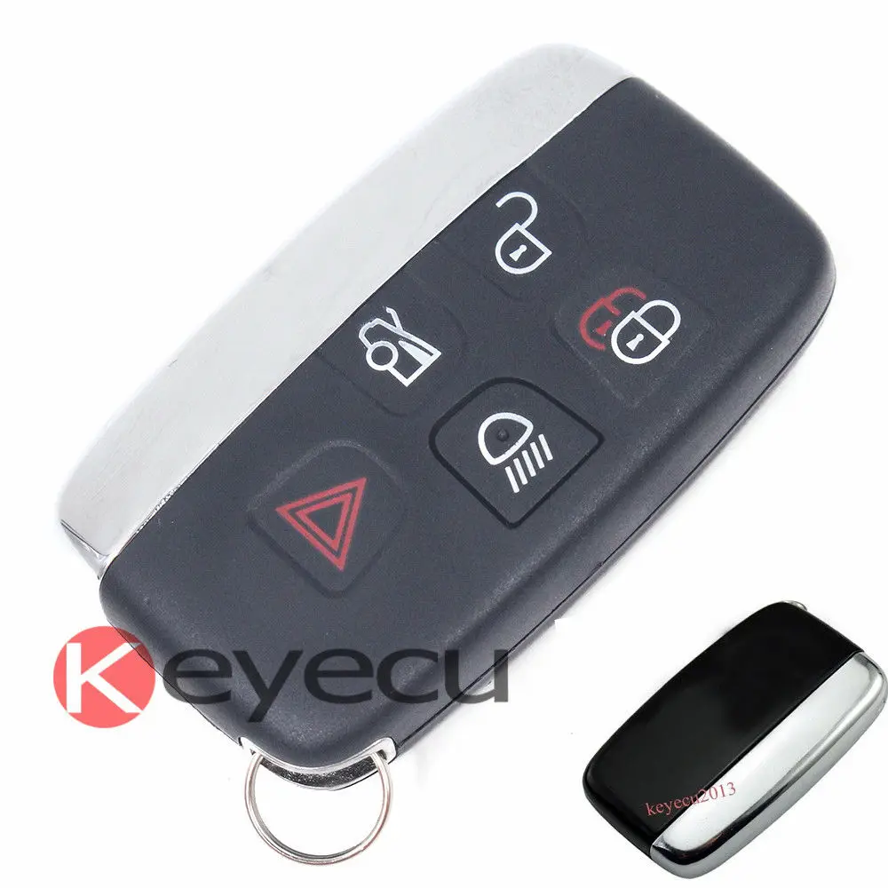 Keyecu Новый replscement Smart Remote Оболочки Дело FOB 5 Кнопка для Jaguar XJ Xjl XF | Автомобили и