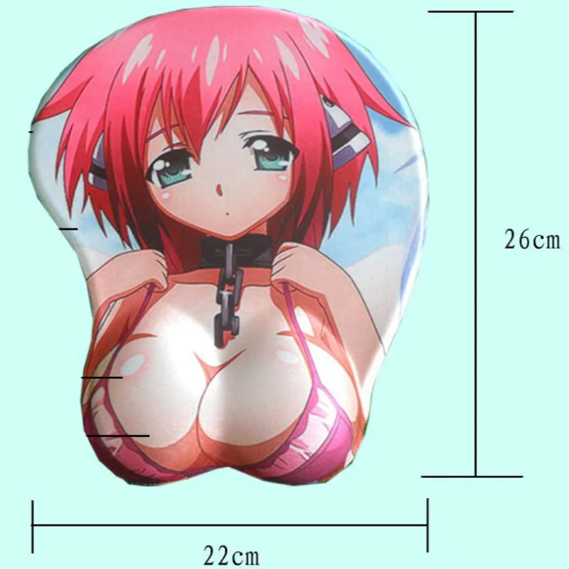 3d коврик для мыши с подставкой на запястье сексуальным рисунком мягкий аниме