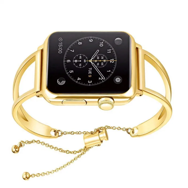 Для женщин девушки браслет для Apple Watch группа 38 мм 42 мм стильный Нержавеющая сталь ремешок для iWatch серии 3/2 /1 уникальный Стиль Напульсники