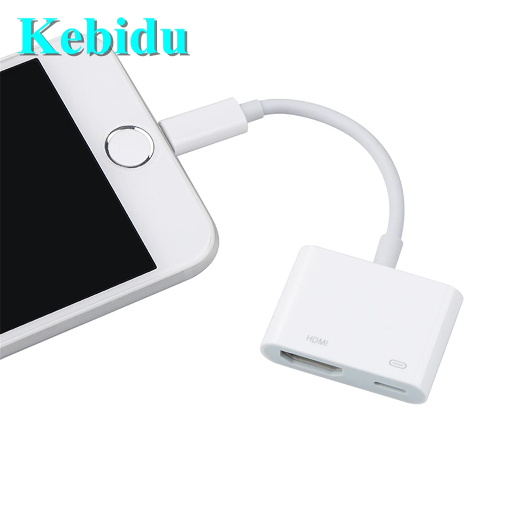 Kebidu 8Pin to HDMI Male Female for iPhone Lighting Adapter Cable Converter Audio Video Adapte Newest |