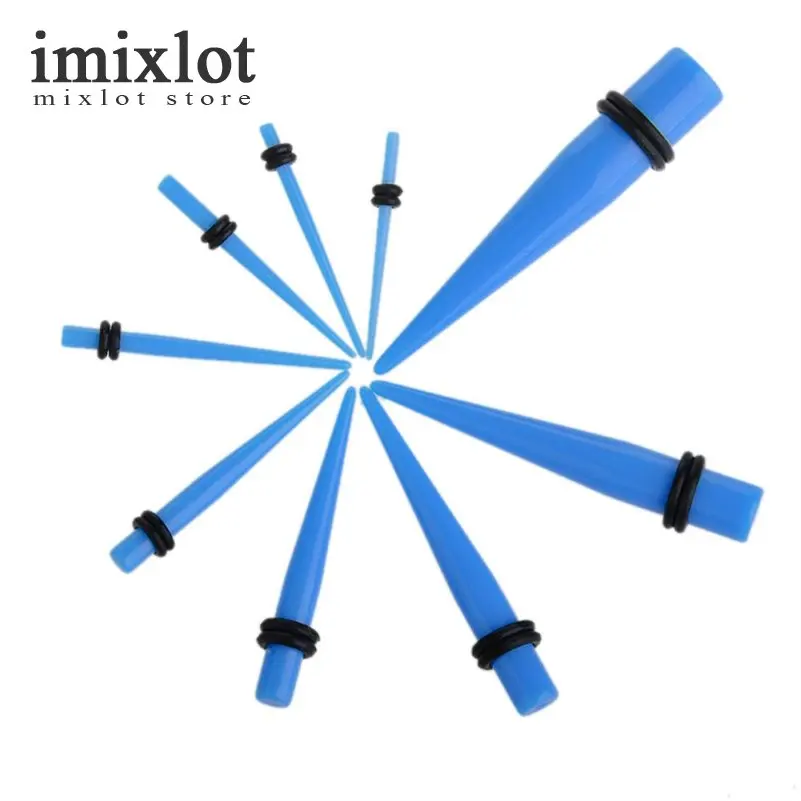 2 шт. акриловые расширители для растягивания мочек ушей пирсинг-конус и вилки