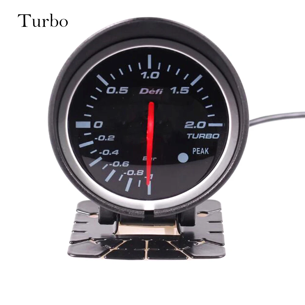 Turbo 2,5 дюймов Автомобильный турбонаддув датчик давления масла Температура воды Температура масла Тахометр RPM датчик с пиПредупреждение лом и светодиодный подсветкой - Цвет: Turbo
