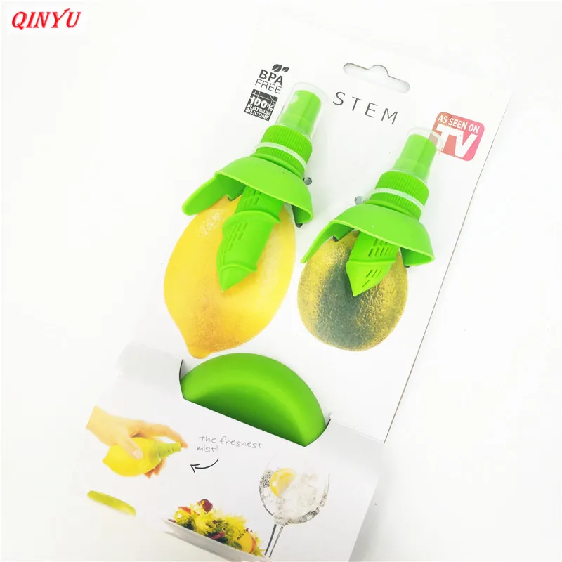 2pcs green Дешевые 2 шт. распылитель для лимона фруктовый сок цитрусовый Лайм соковыжималка Spritzer Кухонные гаджеты спрей ручная соковыжималка фруктовый сок для кухни 6Z - Цвет: 2pcs green