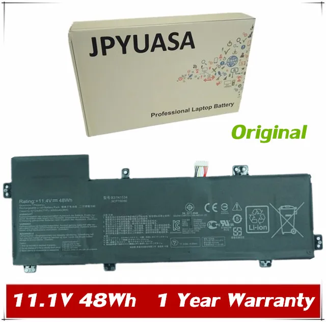 7XINbox 11 1 V 48Wh 4240mAh оригинальный B31N1534 Аккумулятор для ноутбука Asus Zenbook UX510 UX510UW UX510UX