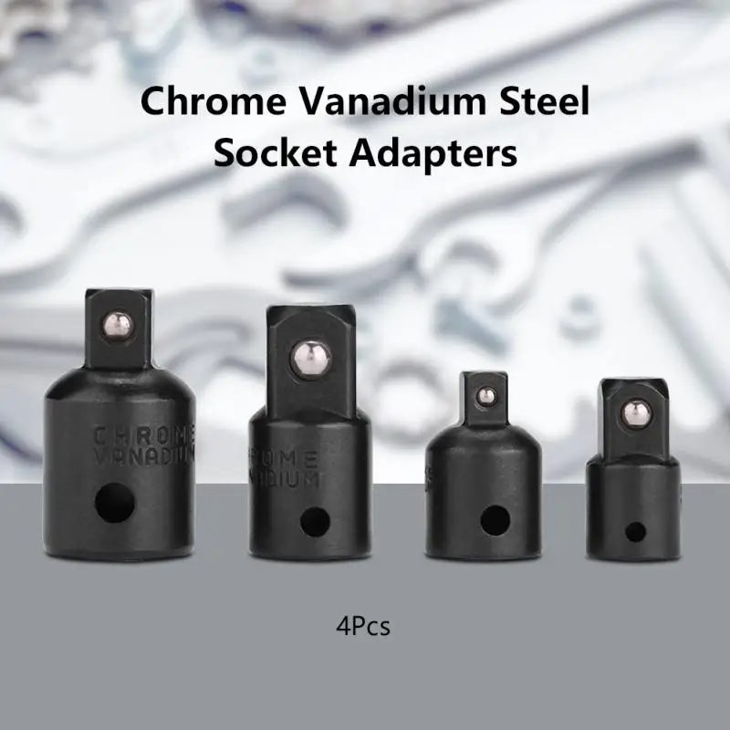 4 шт. хромированные ванадиевые Стальные Гнезда адаптеры редукторы для ударного